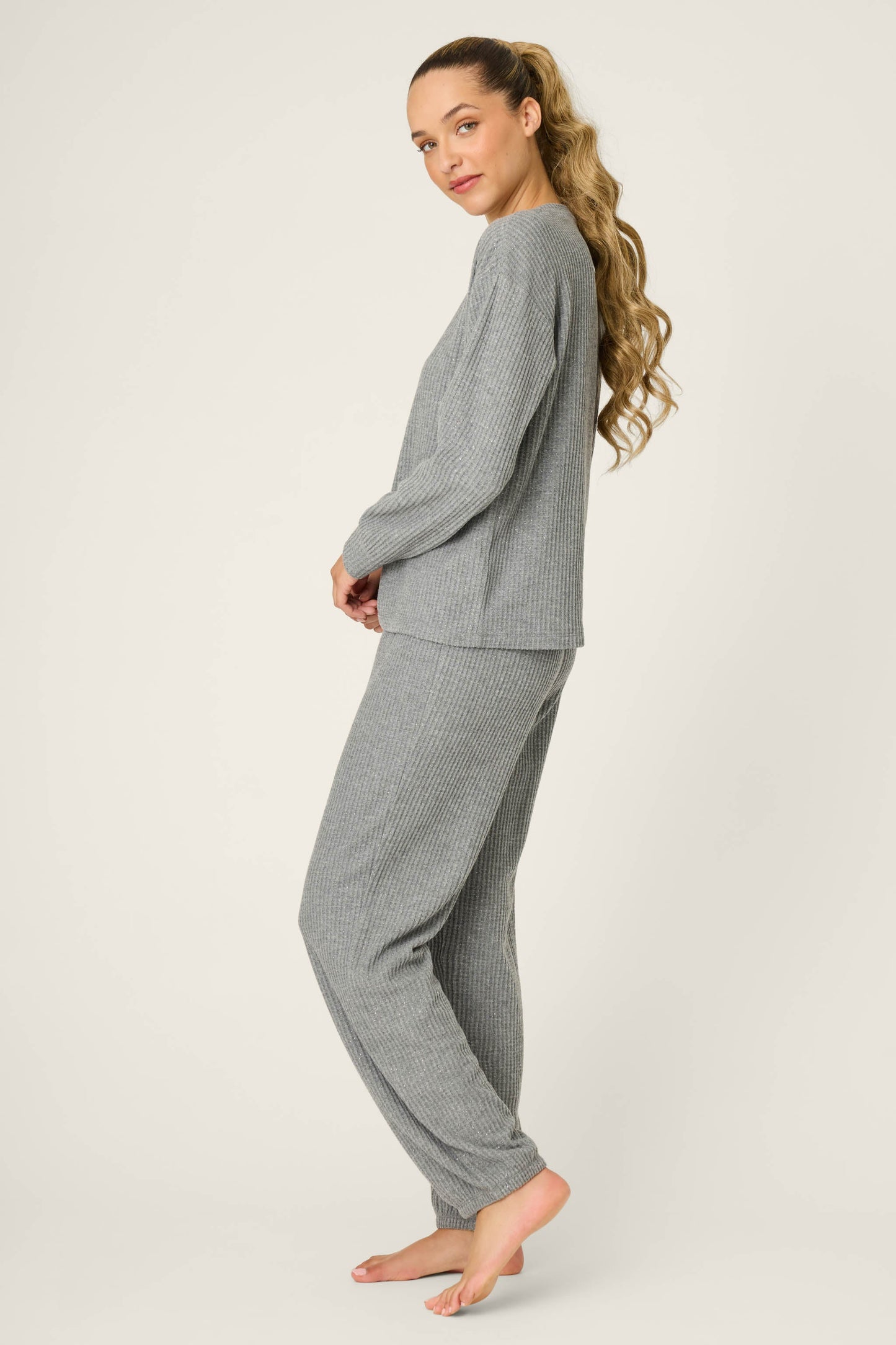 Fireside Sparkle  Charcoal PJ Set