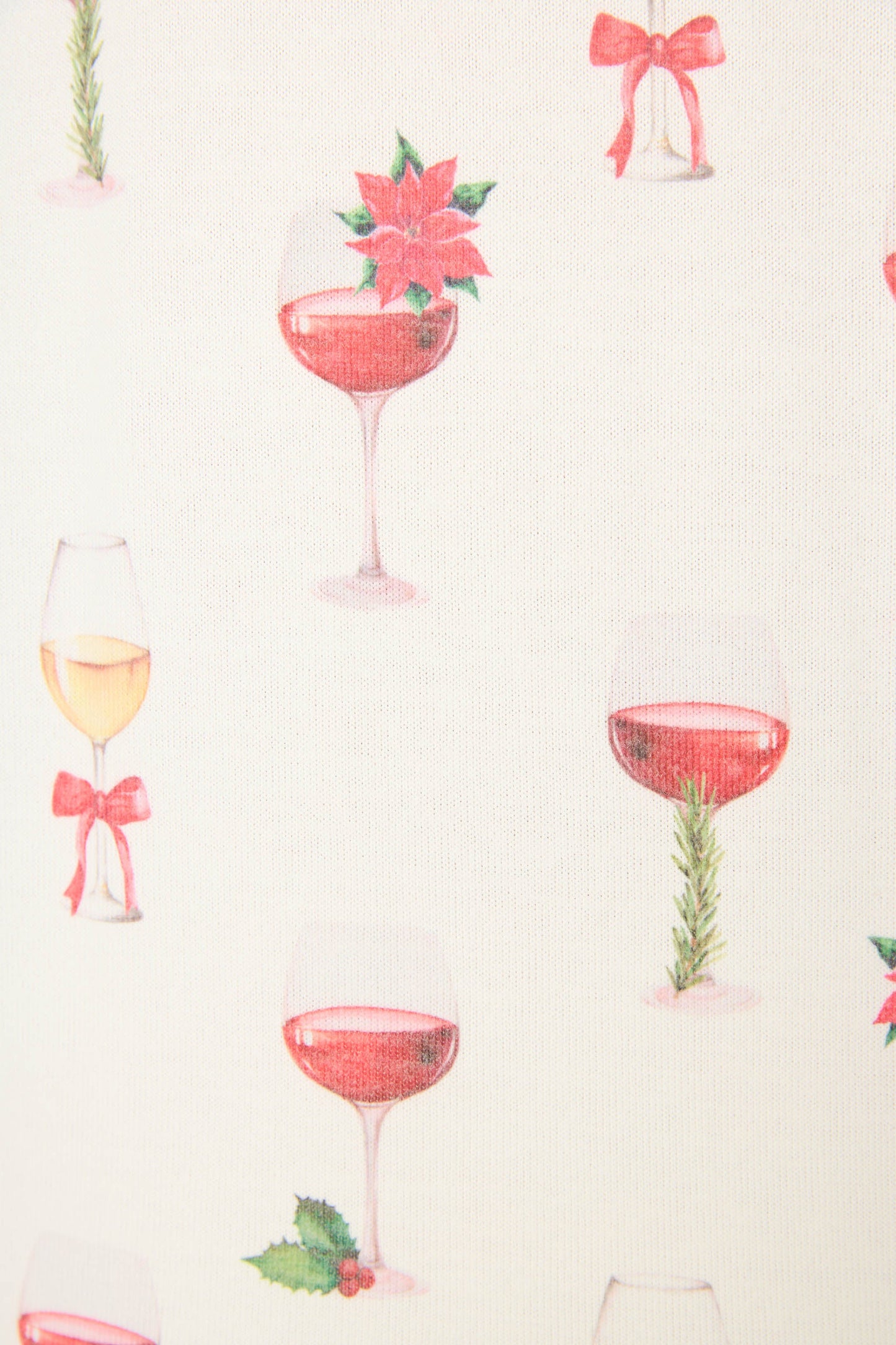 Let's Get Toasty Holiday Wine Print Pants Set