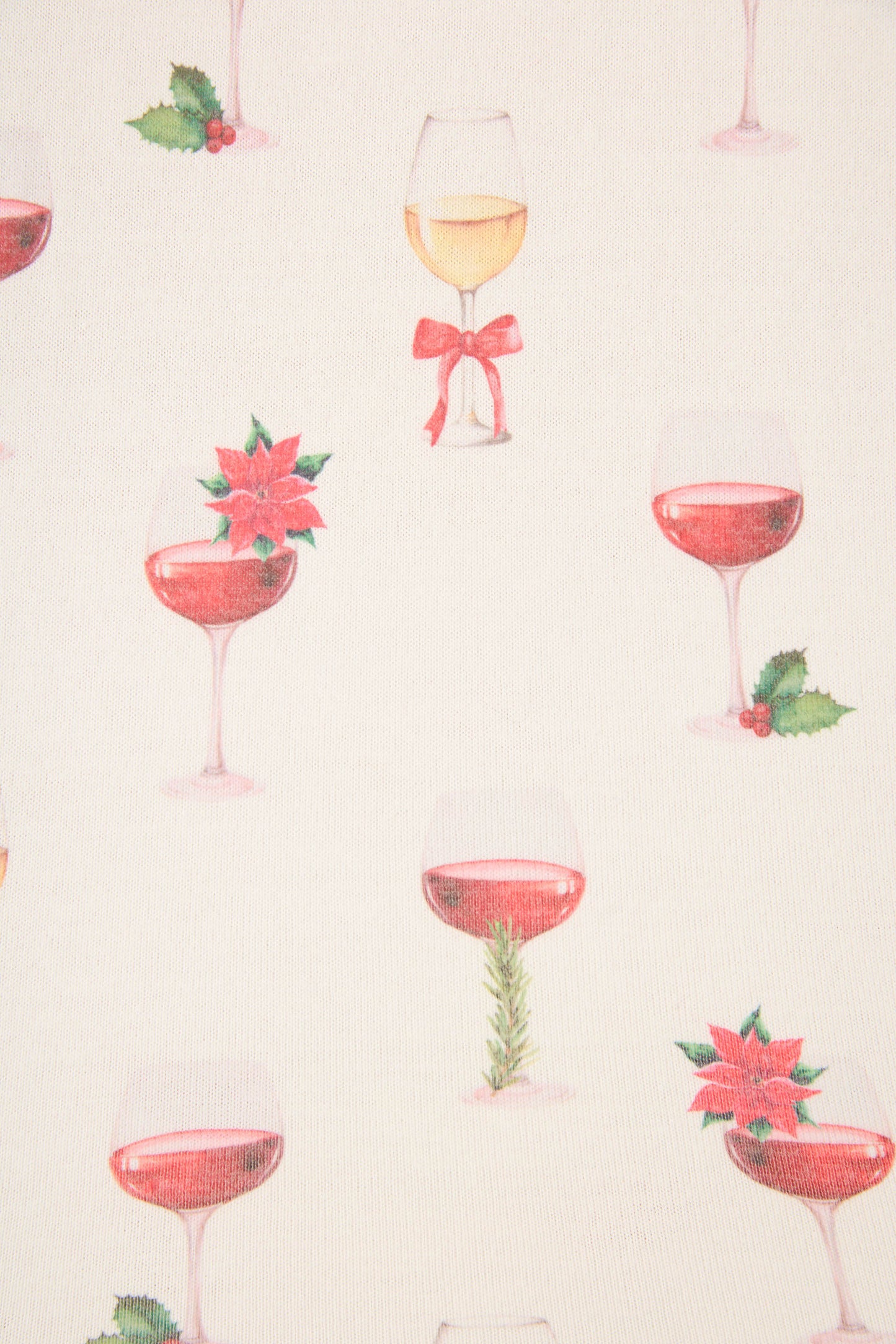 Let's Get Toasty Holiday Wine Print Plus Size Pants Set