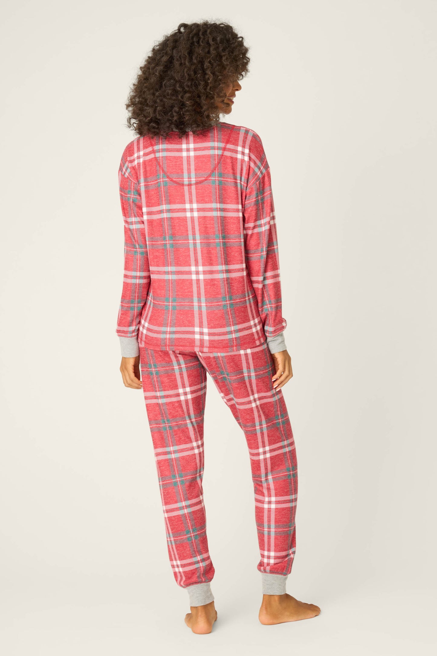 Let's Get Toasty Red Plaid Pants Set
