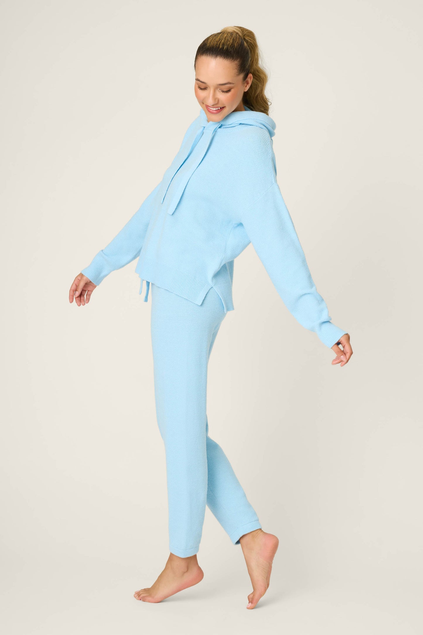 Sweater Weather Light Sky Pants Set