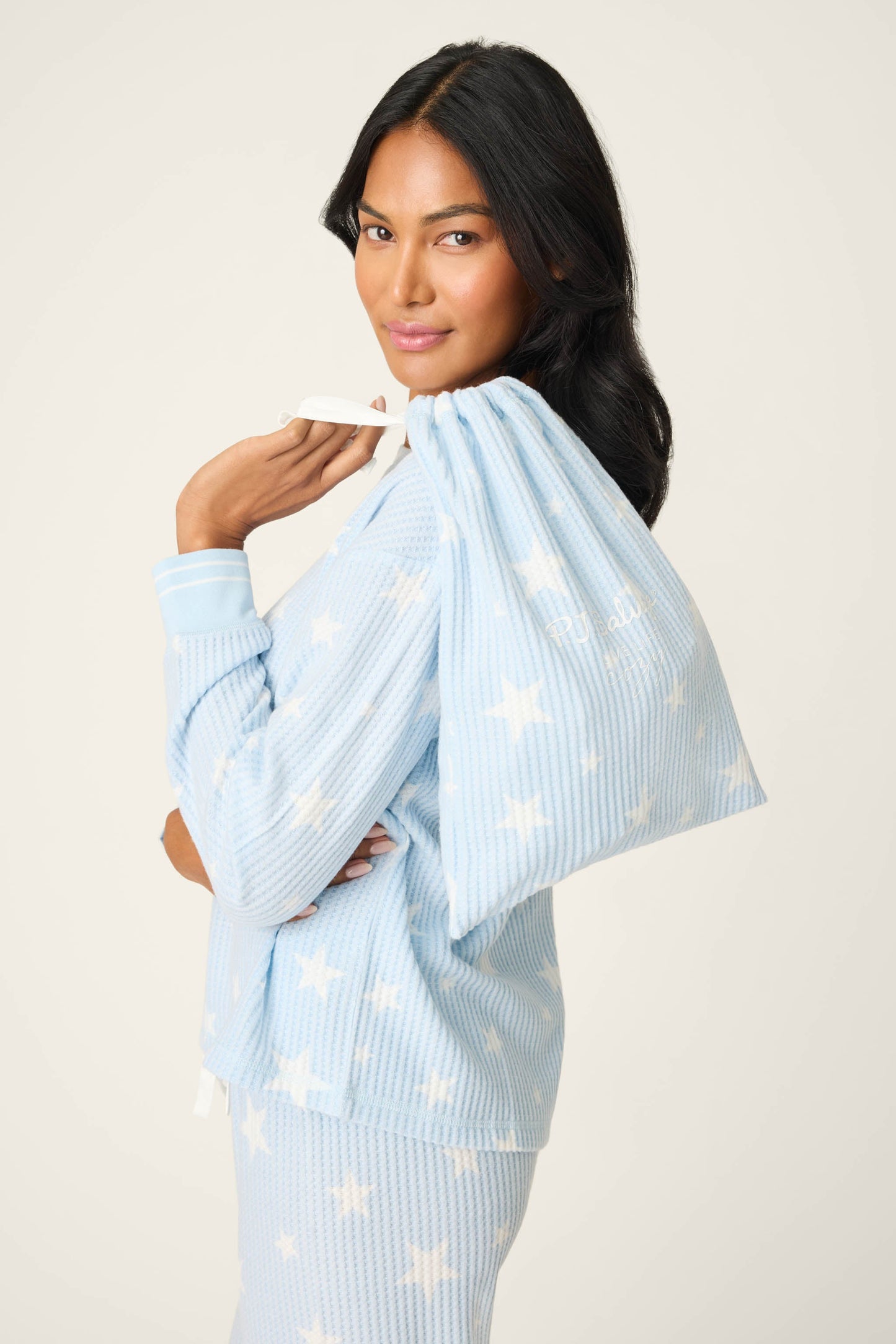 3-Piece Star Print Velour PJ Set