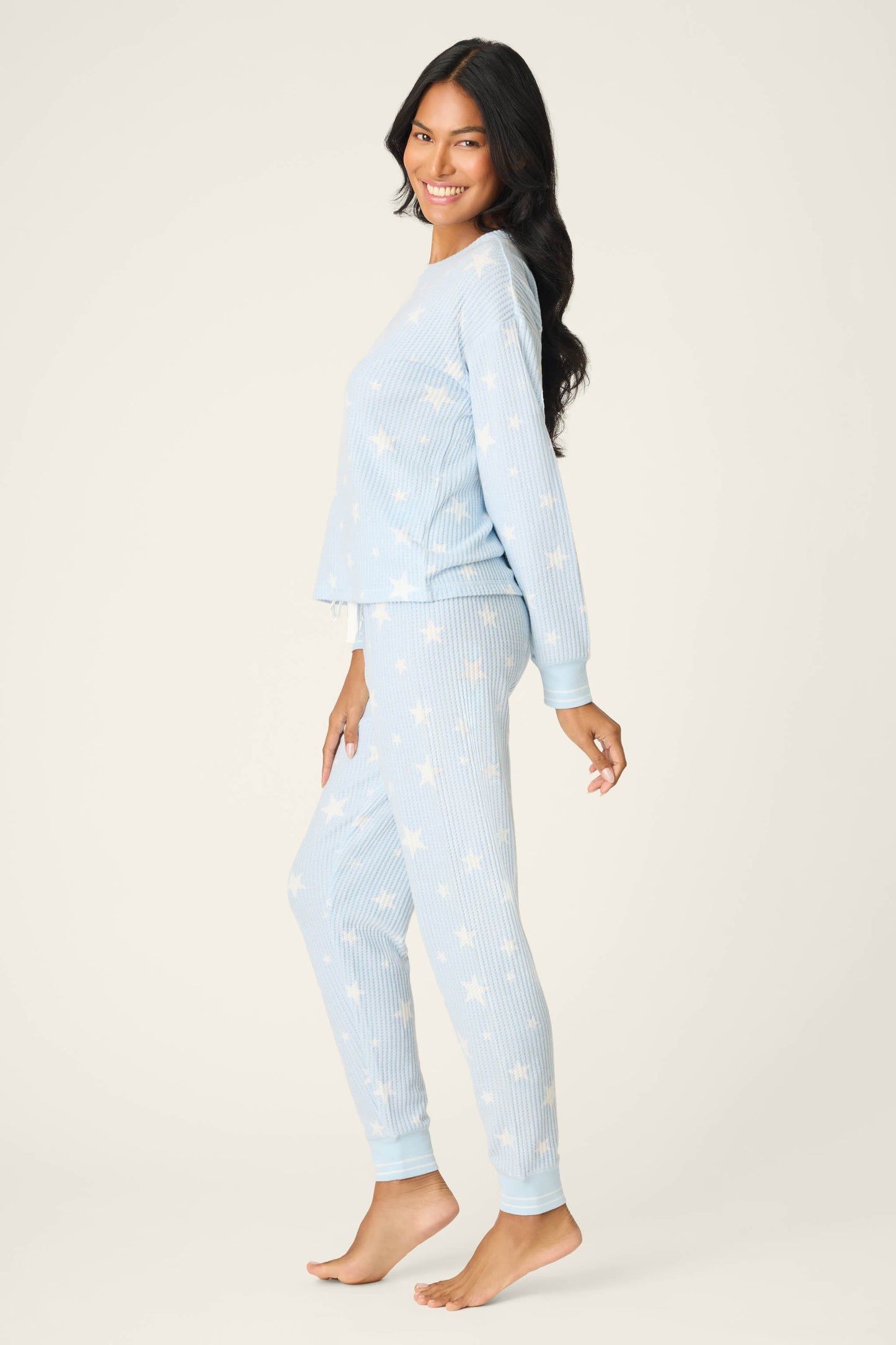 3-Piece Star Print Velour PJ Set