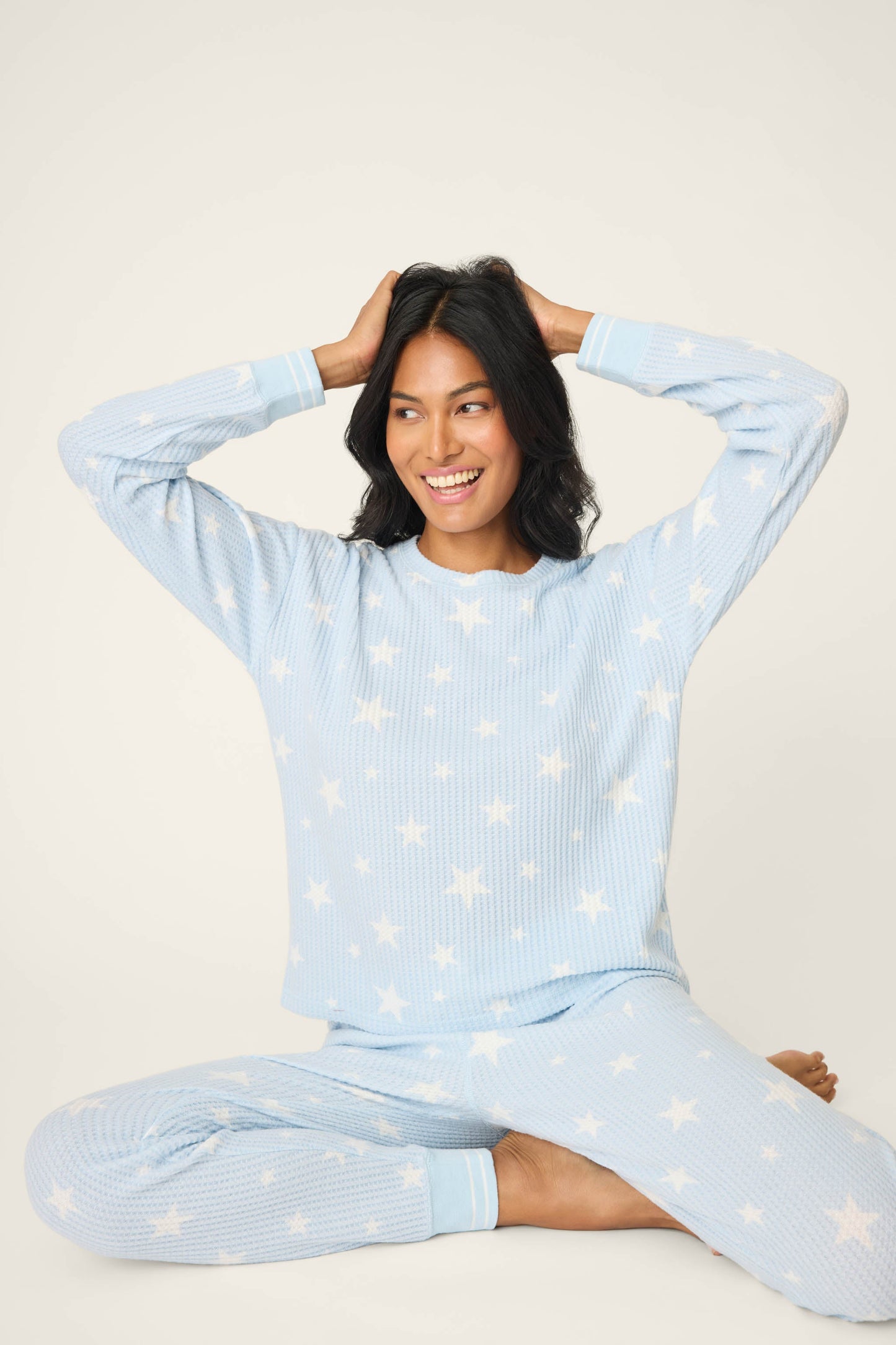 3-Piece Star Print Velour PJ Set