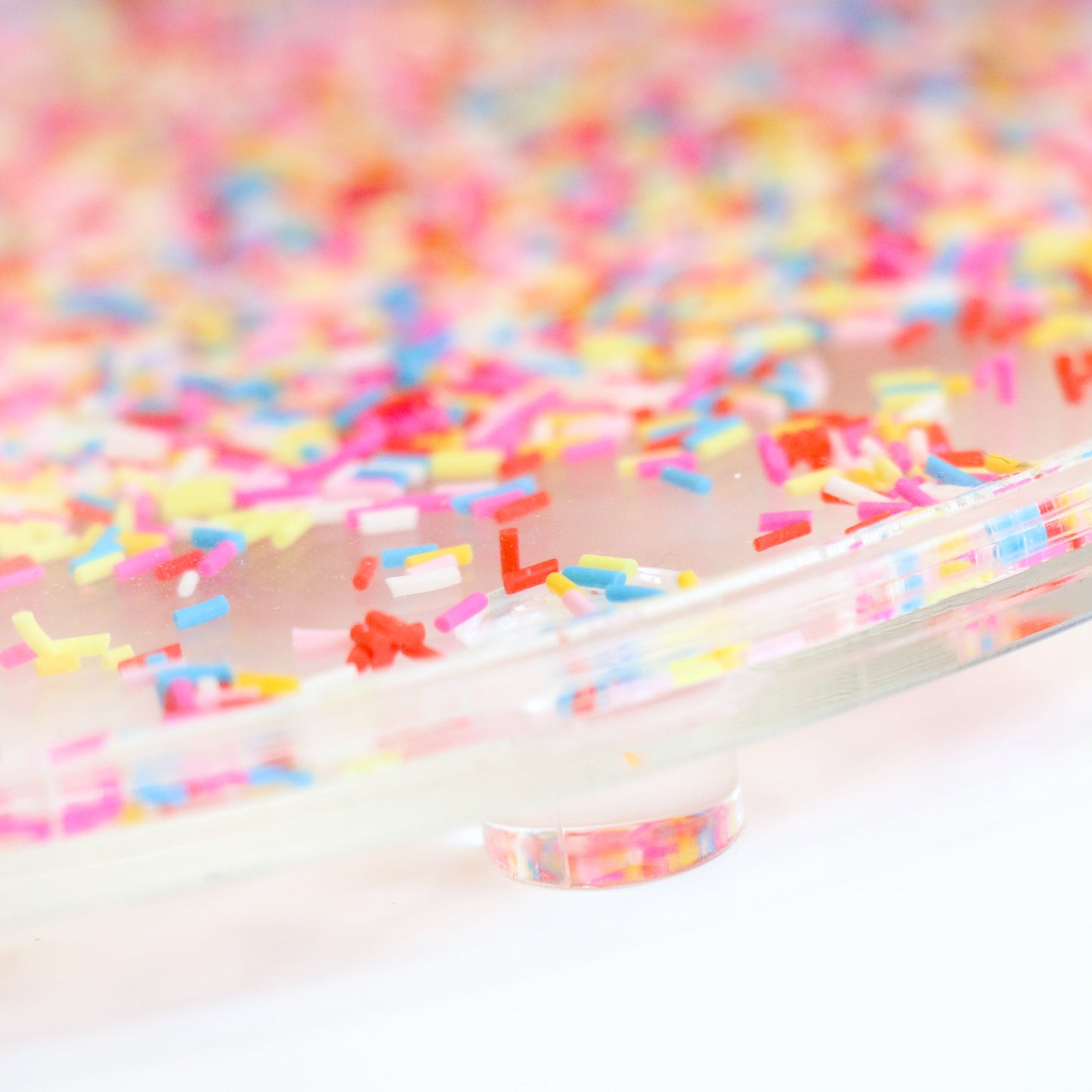 Sprinkle filled cake plate serving board